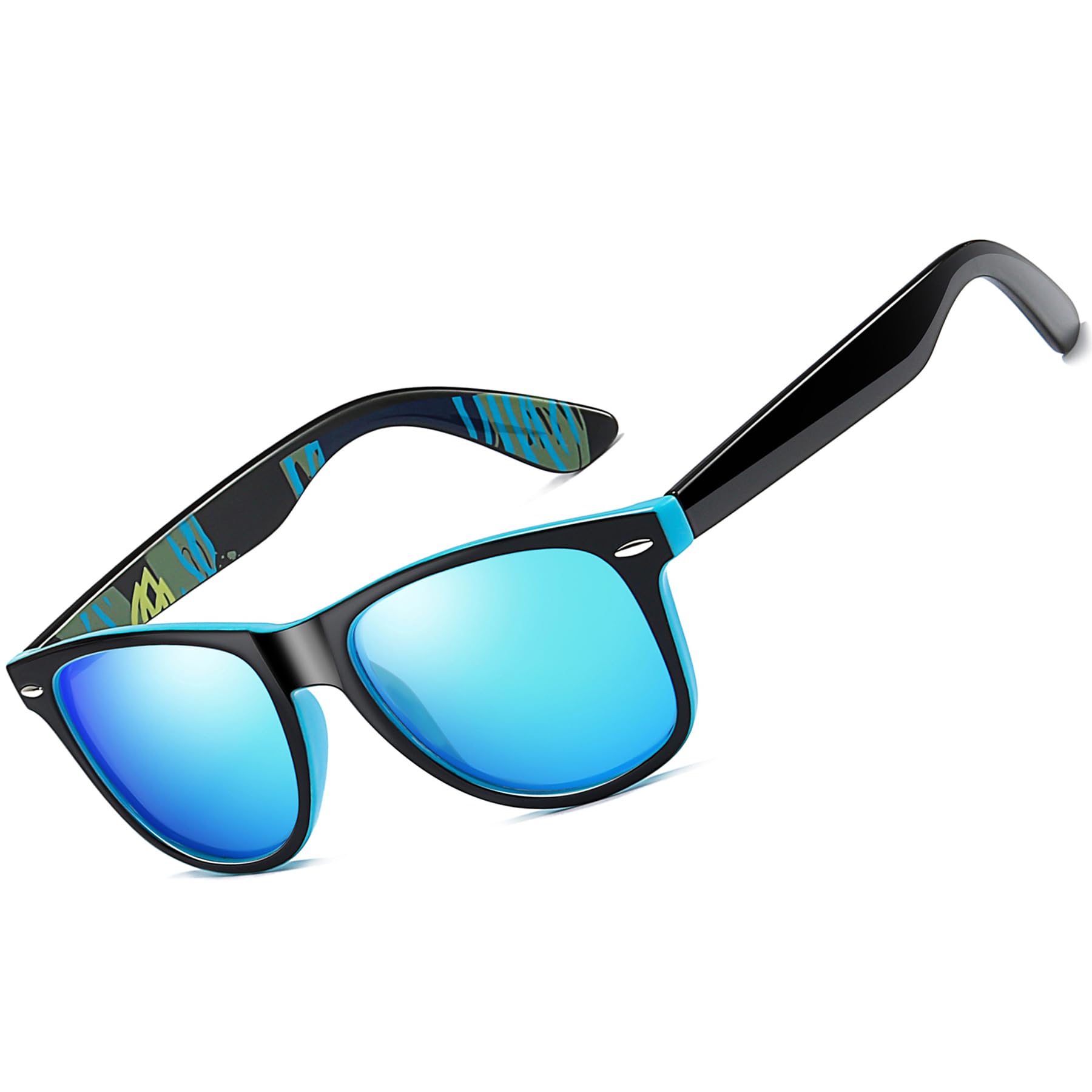 Joopin Occhiali da Sole Uomo Donna Polarizzati Classici Quadrati UV400 Protezione per Guida Pesca Guidare Golf Retrò Anni 80 Design Sunglasses