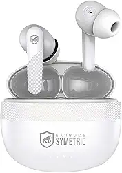 Gshield Fone de ouvido sem fio Earbuds Symetric Bluetooth 5.3 com Som Imersivo, Microfone Integrado, Resistente A Água IPX4, Cancelamento De Ruído Ativo (Branco)
