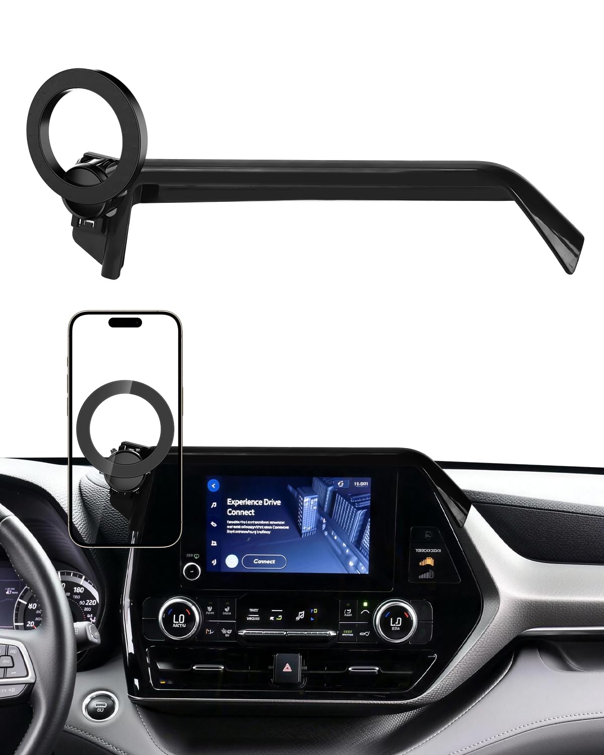 PZK Car Phone Mount for 2020-2024 2025 Toyota Highlander L/LE/Hybrid XLE Nightshade Accessories 8-inch Screen Compatible with Magsafe Phone Holder 360