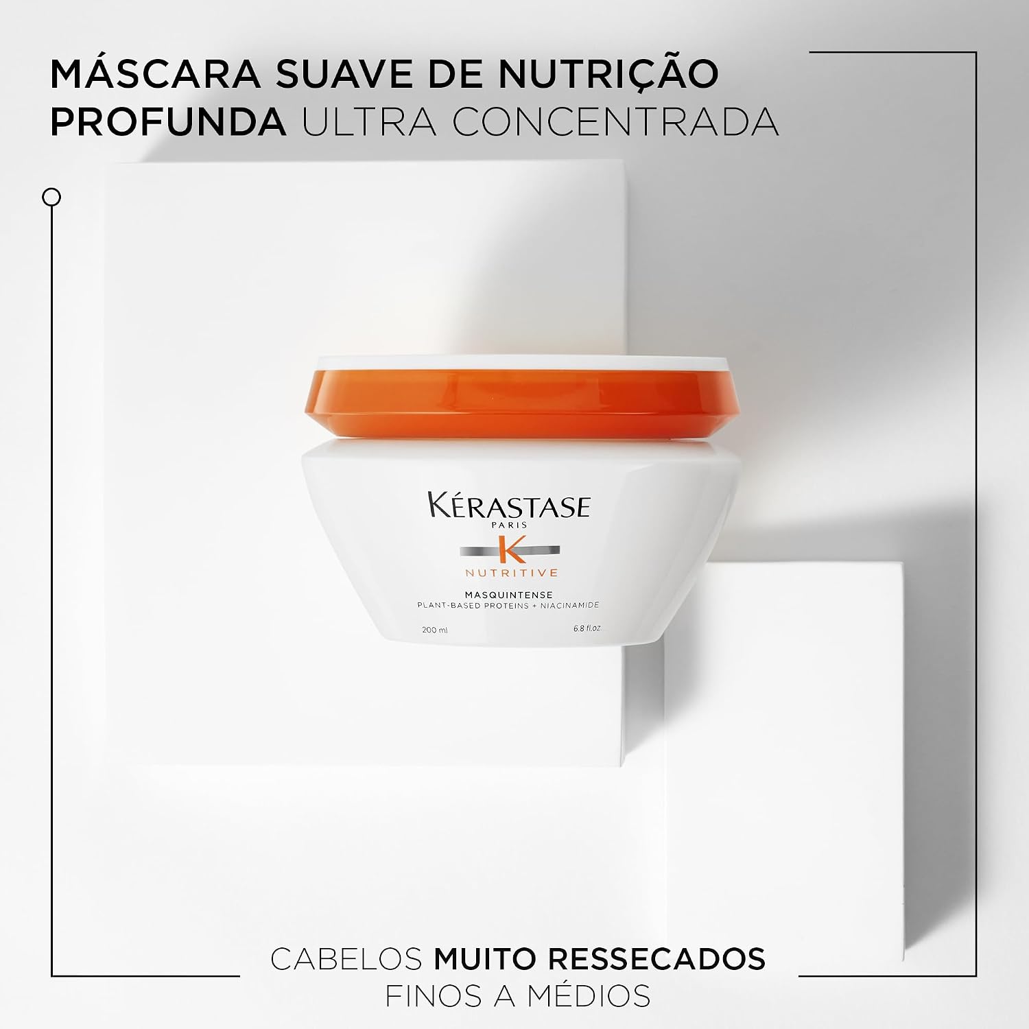 Nutritive Masquintense Kérastase Máscara Capilar Ultra Concentrada Para Cabelos Muito Secos e Finos com Nutrição Intensa que Fortalece a Fibra Capilar, 200ml Nutritive Masquintense Kérastase Máscara Capilar Ultra Concentrada Para Cabelos Muito Secos e Finos com Nutrição Intensa que Fortalece a Fibra Capilar, 200ml