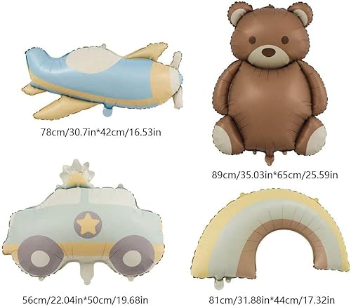 Miniatura 2 de Globos de aluminio mate para decoración de fiestas de cumpleaños, decoración de aeronaves