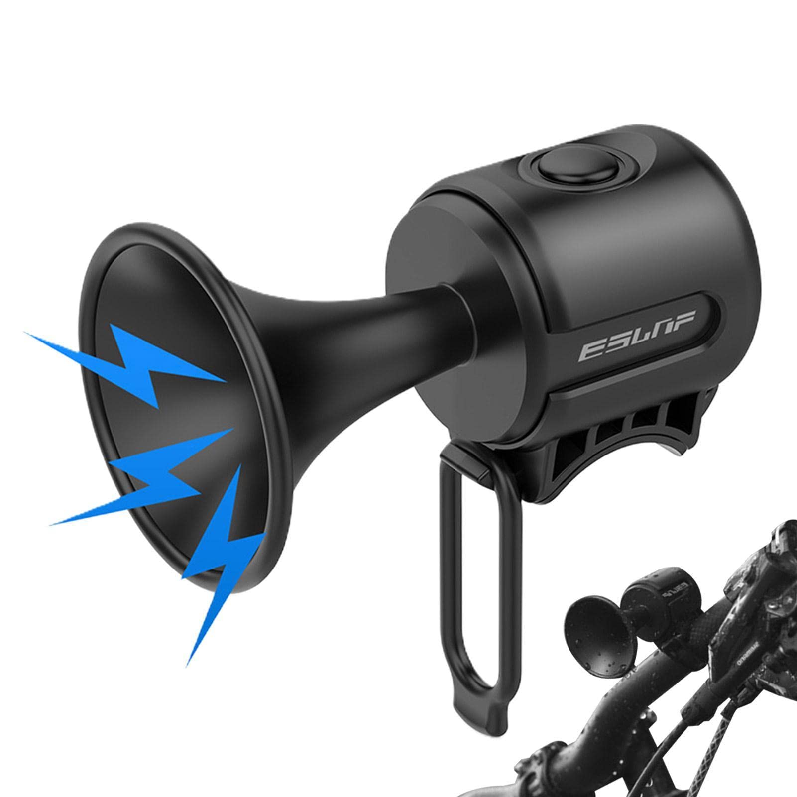10 Accessoires pour vélo, Sonnette vélo électronique 120dB, Sonnette vélo électronique étanche IPX4, vélo électrique pour Adultes et Enfants, Cadeau Noël