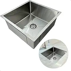 Dona D cor, Cuba Inox Gourmet 40x40 cm Quadrada De Embutir Sobrepor Bancada Pia Cozinha Aço Inox 304