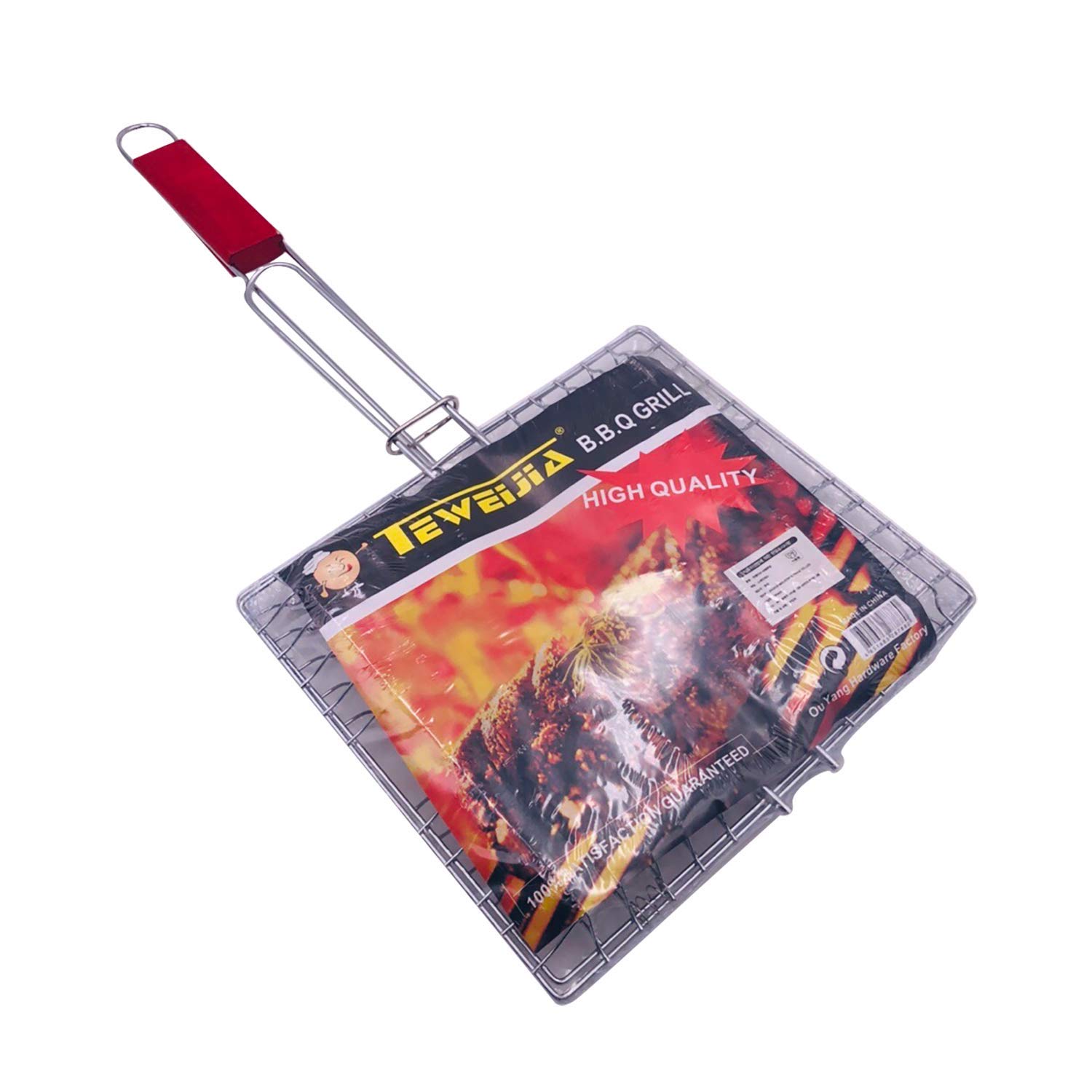 TeweijiaKorean BBQ and Fish Grill Two Side Wire Net Grill Camping Cookware