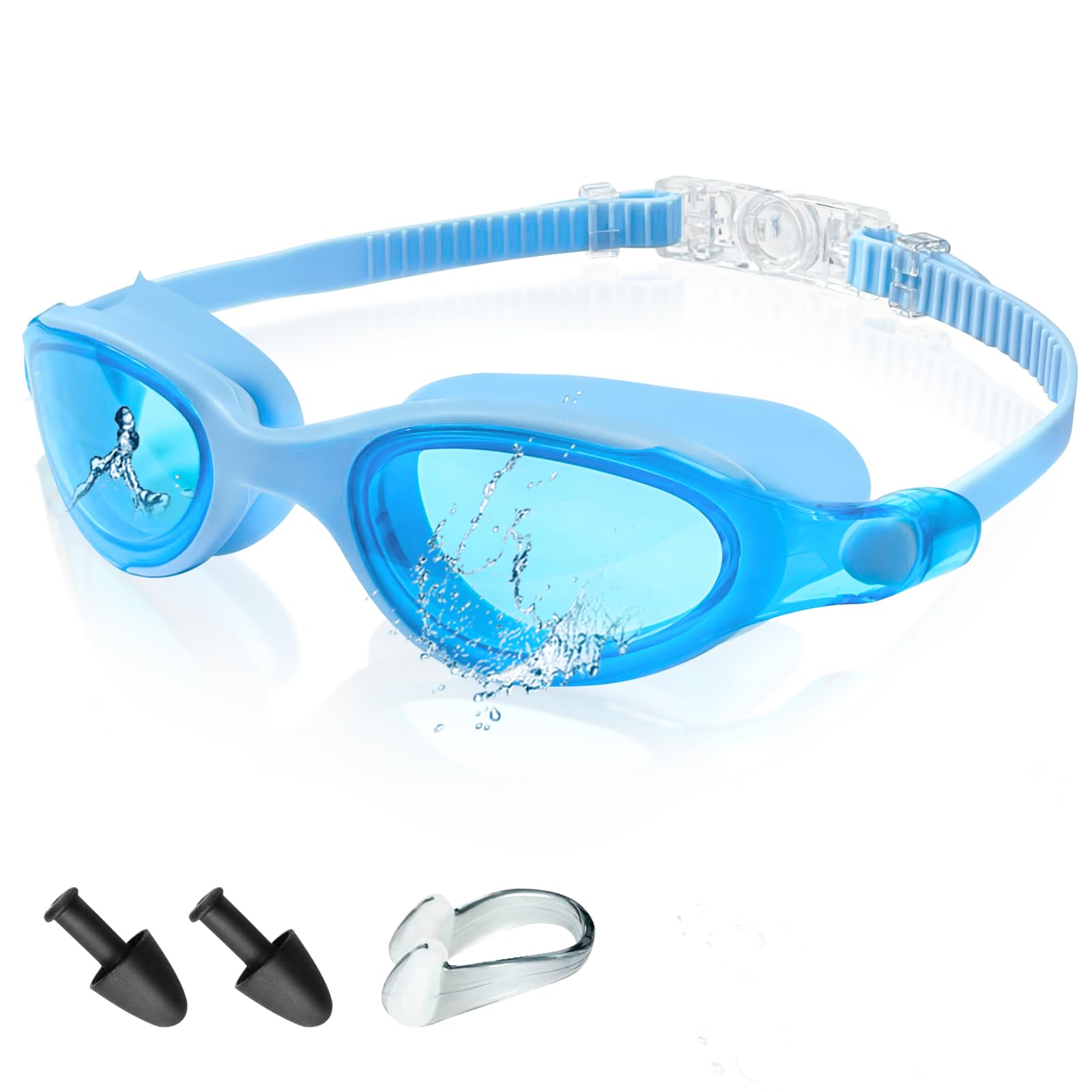 Rwuptg Kids Swimming Goggles Kids 6-14 Girls Swimming Goggles Crystal Clear Swim Goggle Adult with No Leaking, Anti Fog, UV Protection,Waterproof