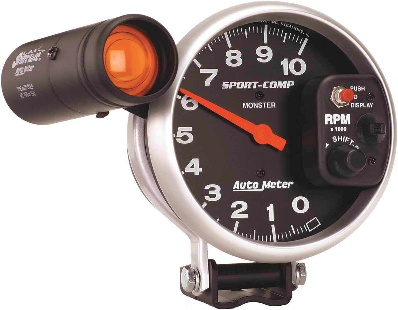 Auto Meter 3904 Sport-Comp Shift-Lite Tachometer 5.000 in.