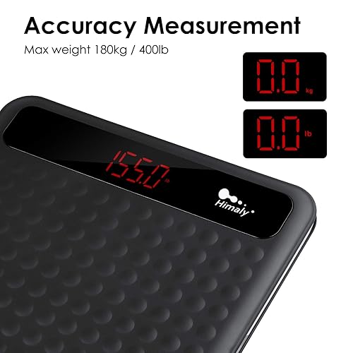 Vista 16 de AGM Báscula inteligente para peso corporal, báscula digital de grasa corporal para baño, báscula digital Bluetooth inalámbrica BMI, monitor