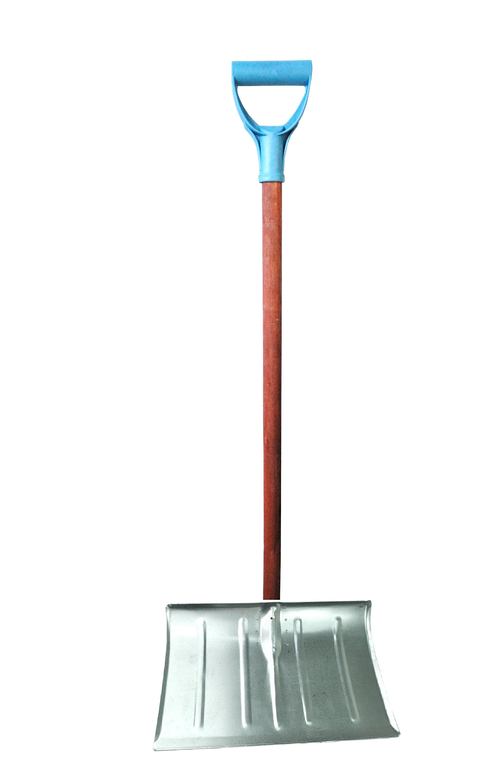 Schneeschaufel Metall Schneeschieber mit Holzstiel Schneeräumer ca. 130cm D-Griff