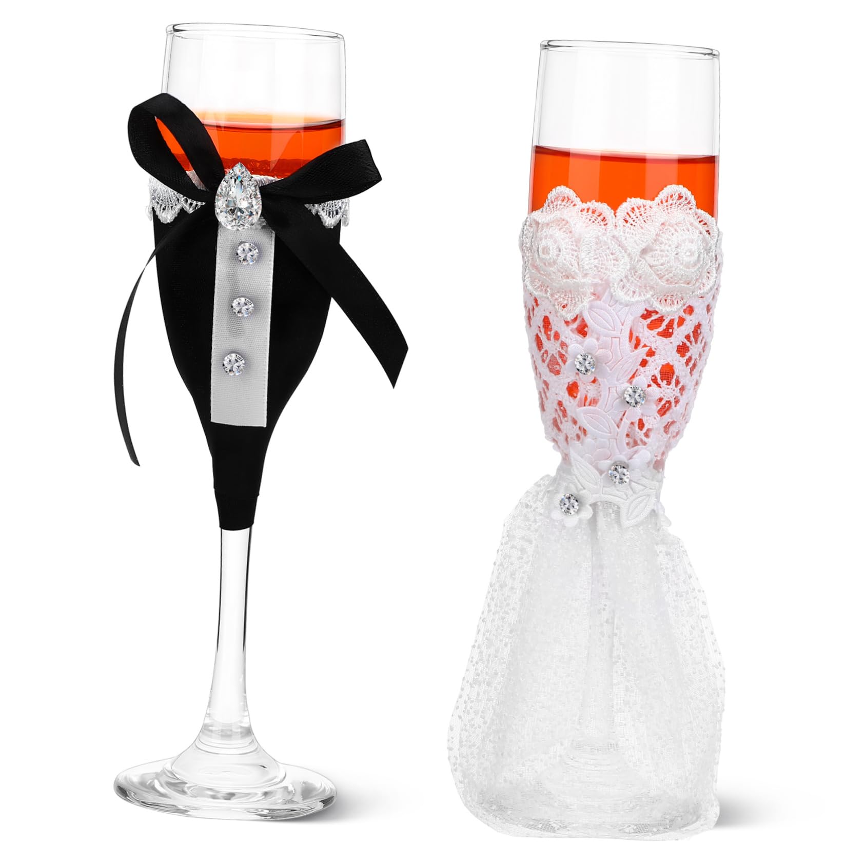 Verres à vin mousseux pour toast de mariage et réceptions élégantes