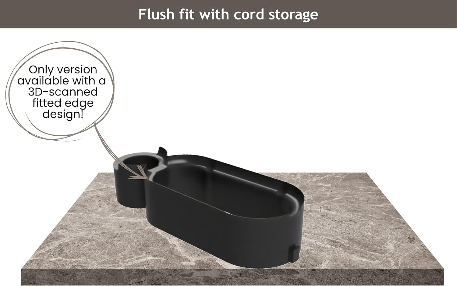 Riser Stand for Nespresso Vertuo POP, Black, 2.5in Height with 3D-Scanned Fitted Edge Design. Accommodates mugs, tumblers, rumblers 5.75in and less.