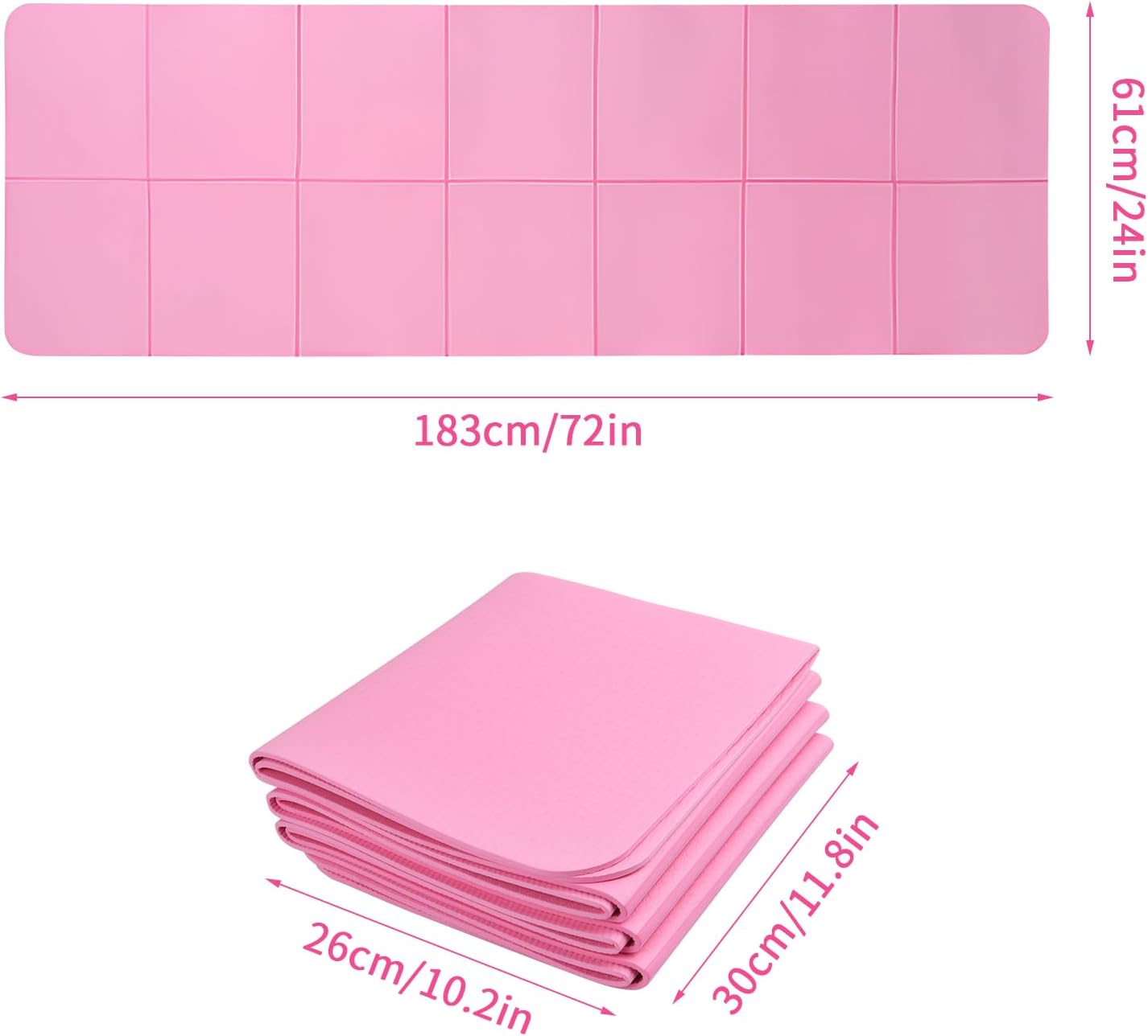 Zložená skladacia podložka na jogu s taškou