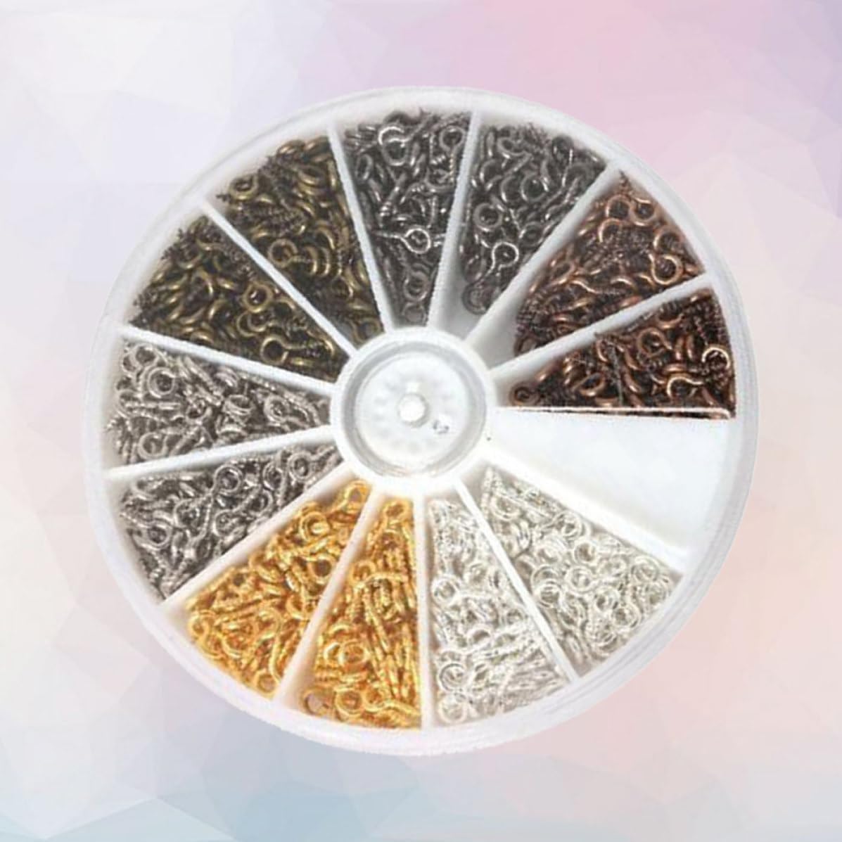 Alloy Screw Eye Pins 600pcs Mixed Pack for Jewelry Making, 4x9mm