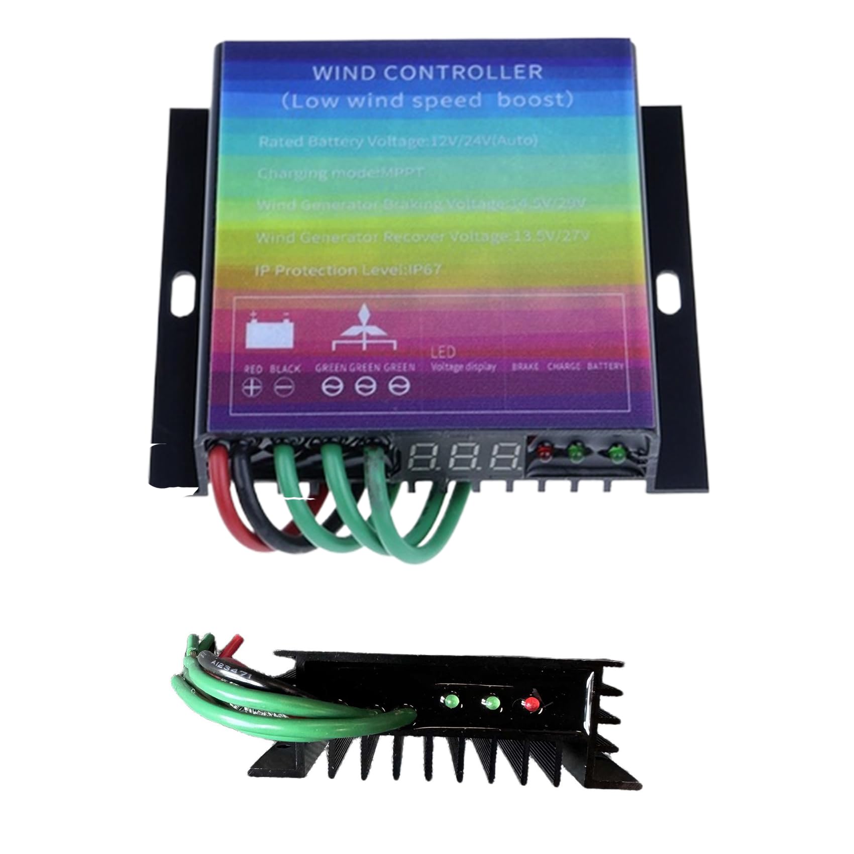 HYZHANHONG 14000W High-Efficiency Wind Generator Controller 12V24V 48V 220V Low Wind Speed Wind Turbine Regulator, Wind Generator Controller IP67 Waterproof,220V