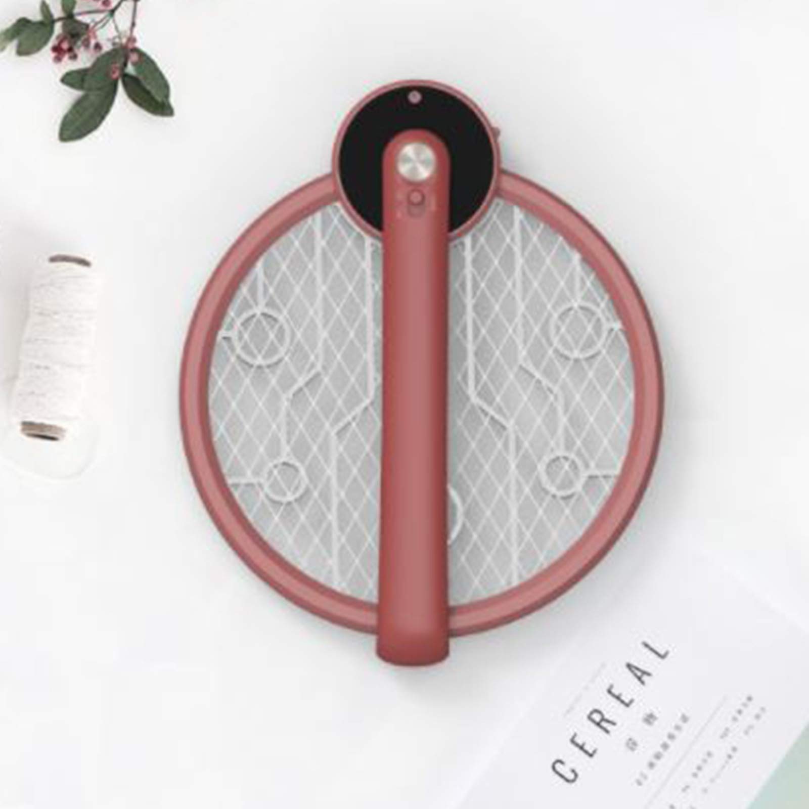 Racchetta Elettronica Fly Swatter, Racchetta Pieghevole e Lampada Anti-Zanzara con Luce UV, Illuminazione a LED, USB Ricaricabile, 3 Strati di Rete di Sicurezza, Perfetta per Interni ed Esterni