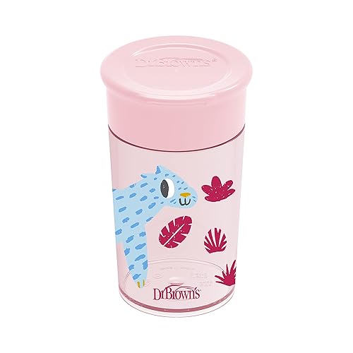 Miniatura 19 de Dr. Brown’s Milestones Cheers360 Taza rosa y roja, de 10 oz, 2 PK