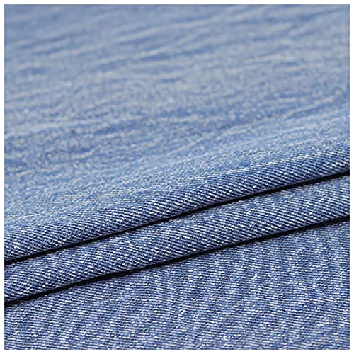 NIANTONG 150 Cm De Ancho 100% Algodón Tela Denim Tela Vaquera por Metros para Coser Ropa Jeans Cojines Falda Chaqueta Vendido por Metro(Color:Azul)
