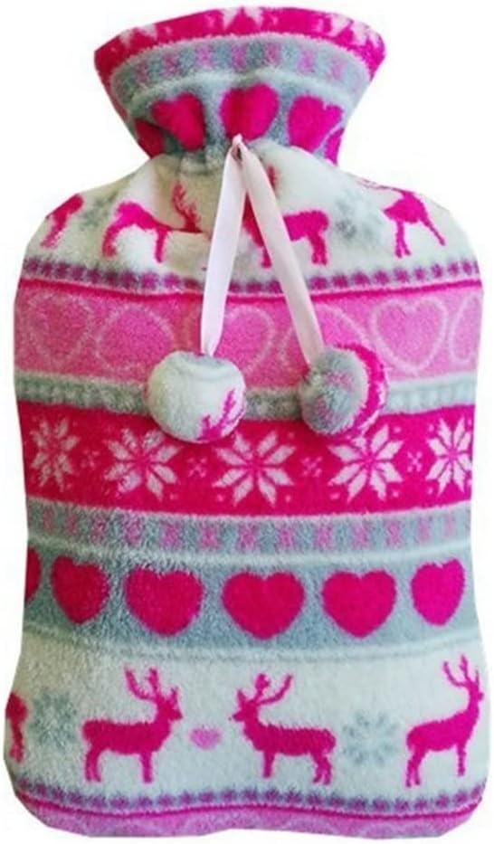 Hot Water Bag,Hot Water Bottles Washable Removable Large Protective Hot Water Bottle Protective Cover Hot Water Bag Cover Coral Fleece Hot Water Bag(2)