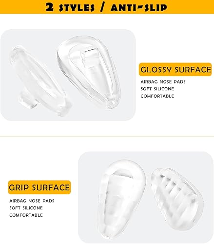 Miniatura 6 de 6 pares de almohadillas de nariz de repuesto para gafas y lentes de sol Oakley, protectores antideslizantes de silicona transparente para la nariz,