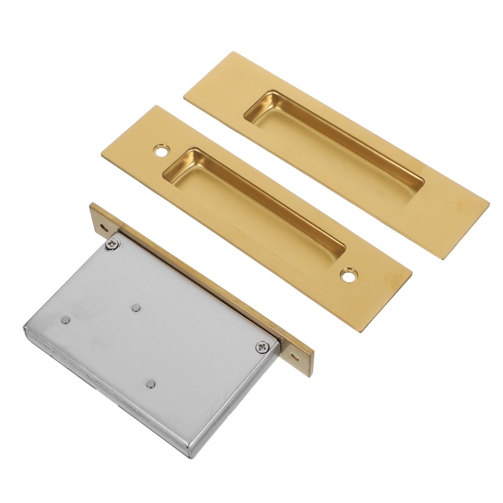 Tiradores de armario embutidos dorados de 12x6,3cm para actualización de muebles modernos