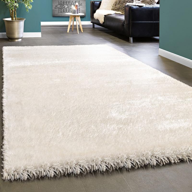 Image of Plain Fluffy Fur Rugs for Home, Living Room Decor Interior & Office 2x6 Feet White
