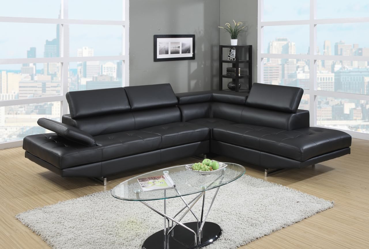 Amazon.com: GTU Furniture L Shape Faux Leather Sectional