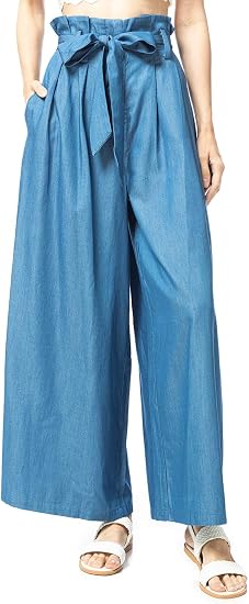 Anna-Kaci Pantalones holgados Palazzo para mujer, cintura alta, pierna  ancha, con cinturón : Amazon.com.mx: Ropa, Zapatos y Accesorios