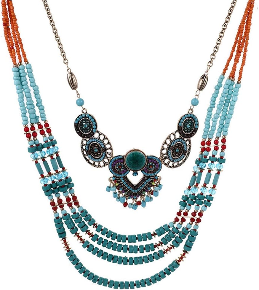 Bohemian Multilayer Eethnic Style Handmade Beaded Collar Women's Clothing Accessories Jewelry