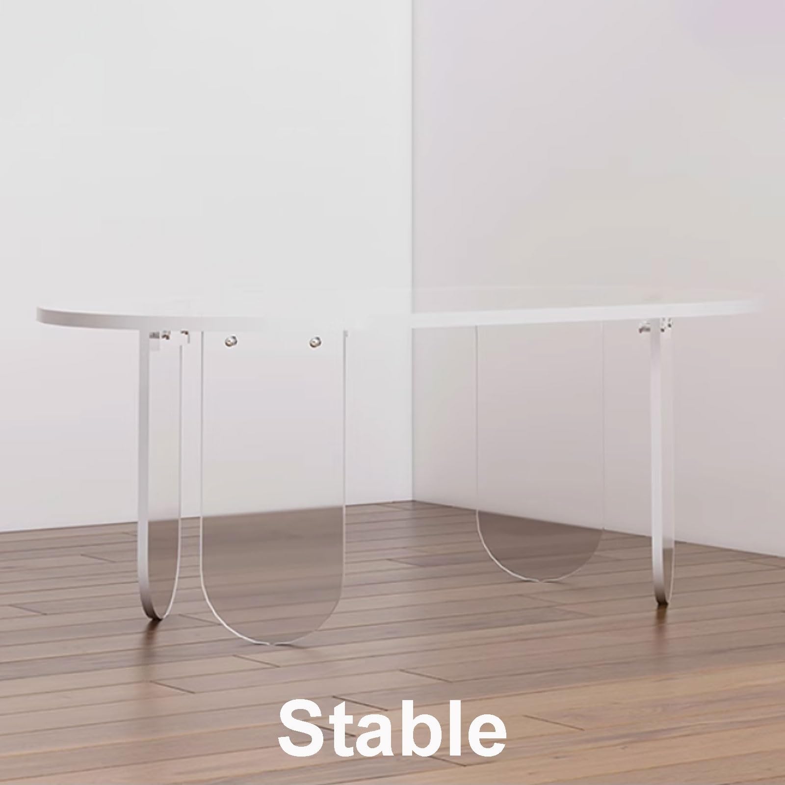 Stoliki Kawowe do Salonu Nowoczesne, Stoliki Końcowe do Sypialni, Stoliki Przy Sofie do Salonu, Stolik Boczny do Kanapy Wykonany z Akrylu Łatwy w Montażu(Transparent with colors)