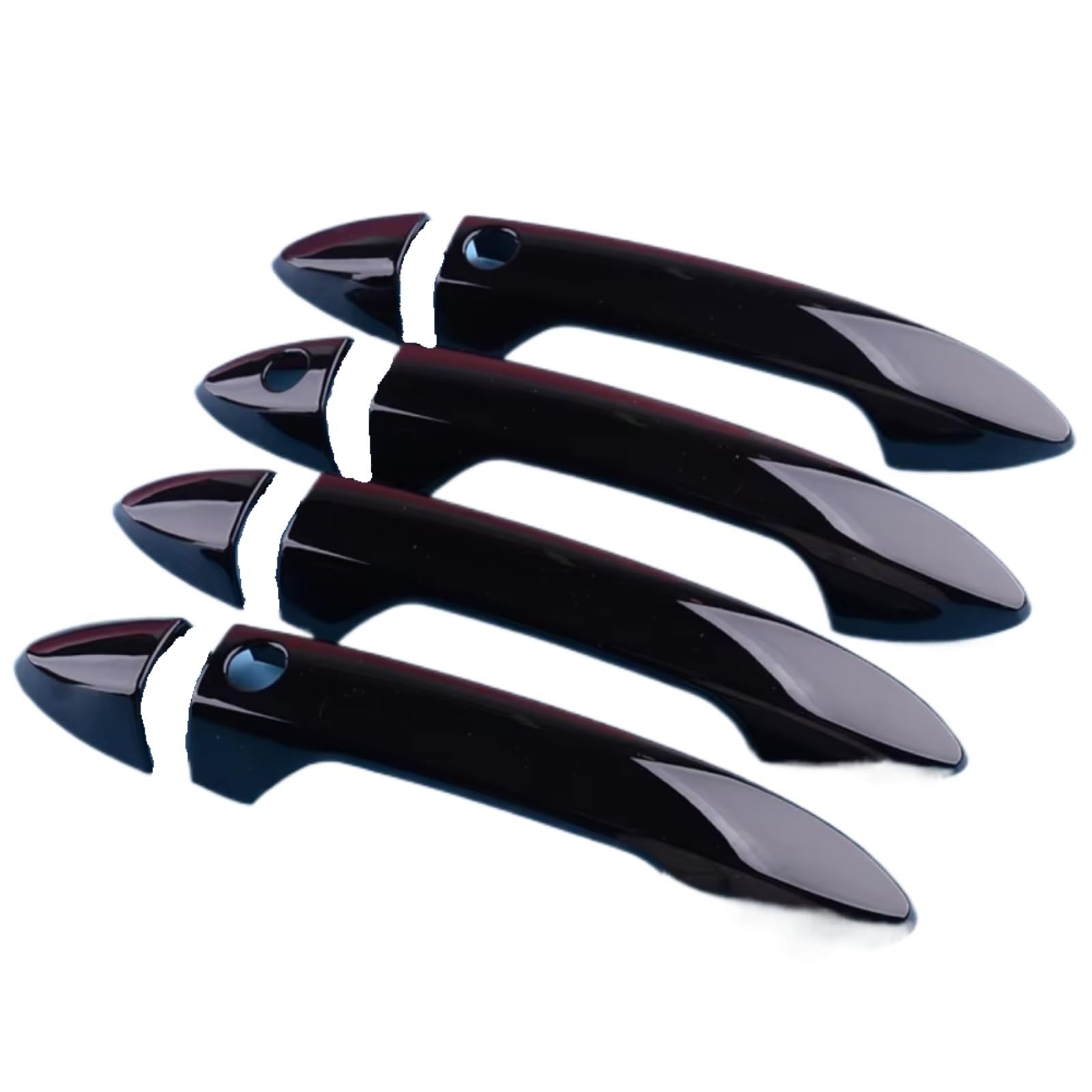JJRFVBGT Door Handle Trim Compatible with Accord 9th 2013 2014 2015 2016 2017 ABS Glossy Black Side Trim Hole Car Exterior Door Handle Housing