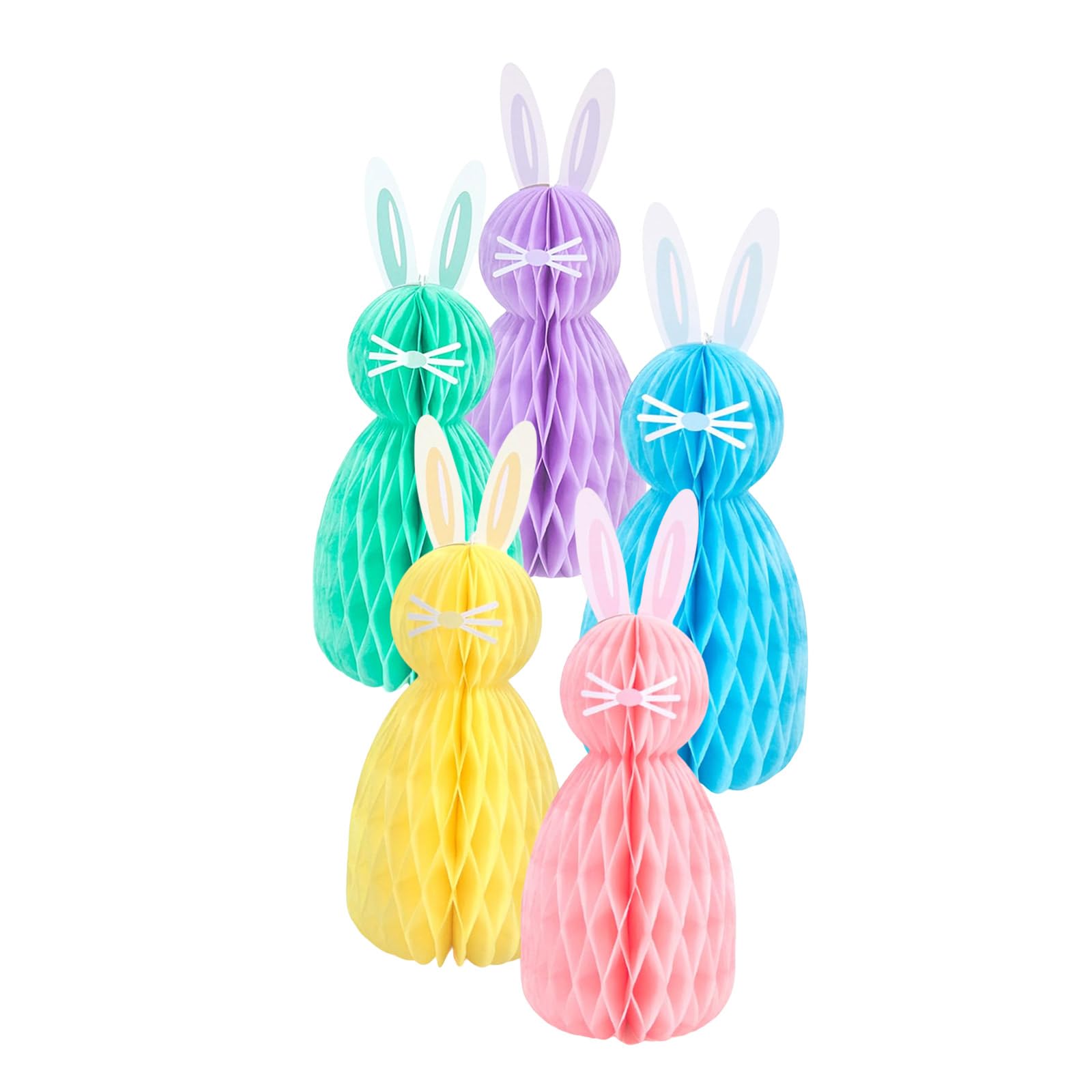 Kalttoy Of 5 Easters Paper Hanging Rabbits Decorations Elegant Paper Rabbits Decorations for Easters Event Color