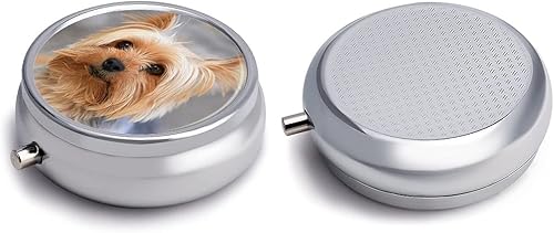Miniatura 3 de Lindest Yorkies - Pastillero redondo portátil para mujeres y hombres, regalo de viaje