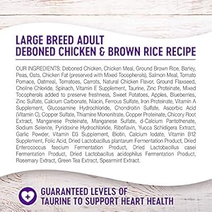 Wellness Full Well being Massive Breed Grownup Dry Canine Meals, No Corn or Wheat, Made in USA with Actual Meat, Pure Elements, Glucosamine, Probiotics & Omega Fatty Acids (30-Pound Bag)
