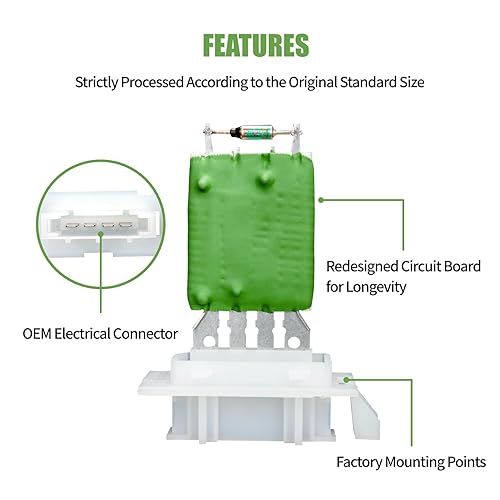 Miniatura 4 de Reemplazo de resistencia del motor del ventilador para 1K0959263A 561959263A, Volkswagen Jetta Passat Tiguan Beetle Golf CC Eos GTI R32 Rabbit, Audi