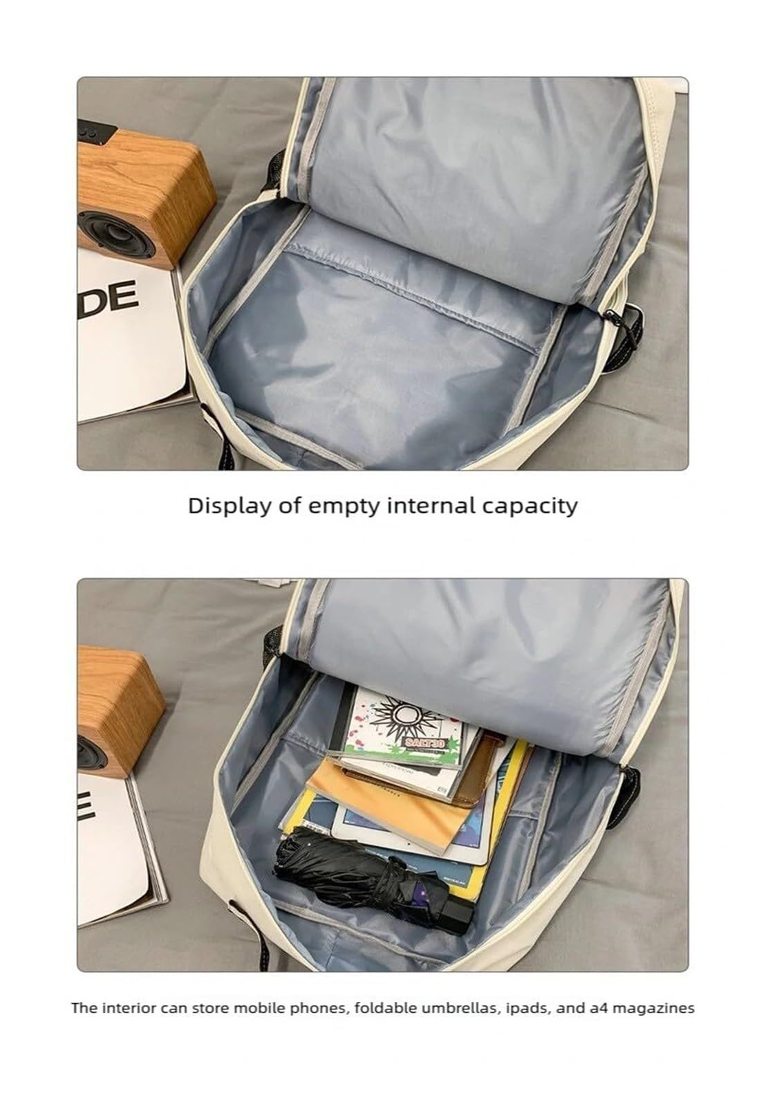 Zaini alla moda for uomo e donna con tasche | Con grande capacità for il pendolarismo e il tempo libero. Stagione del rientro a scuola