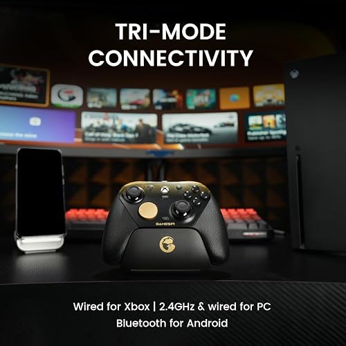 GameSir G7 Pro Wired Controller for Xbox Series X|S, Xbox One, Wireless Gamepad for PC&Android with TMR Sticks, Hall Effect Analog Triggers, 1000Hz Polling Rate, 3.5mm Audio Jack - Golden - 7