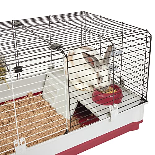Midwest Homes for Pets Deluxe Rabbit & Guinea Pig Cage, XX-Large, White & Red by MidWest Homes for Pets - Image 3