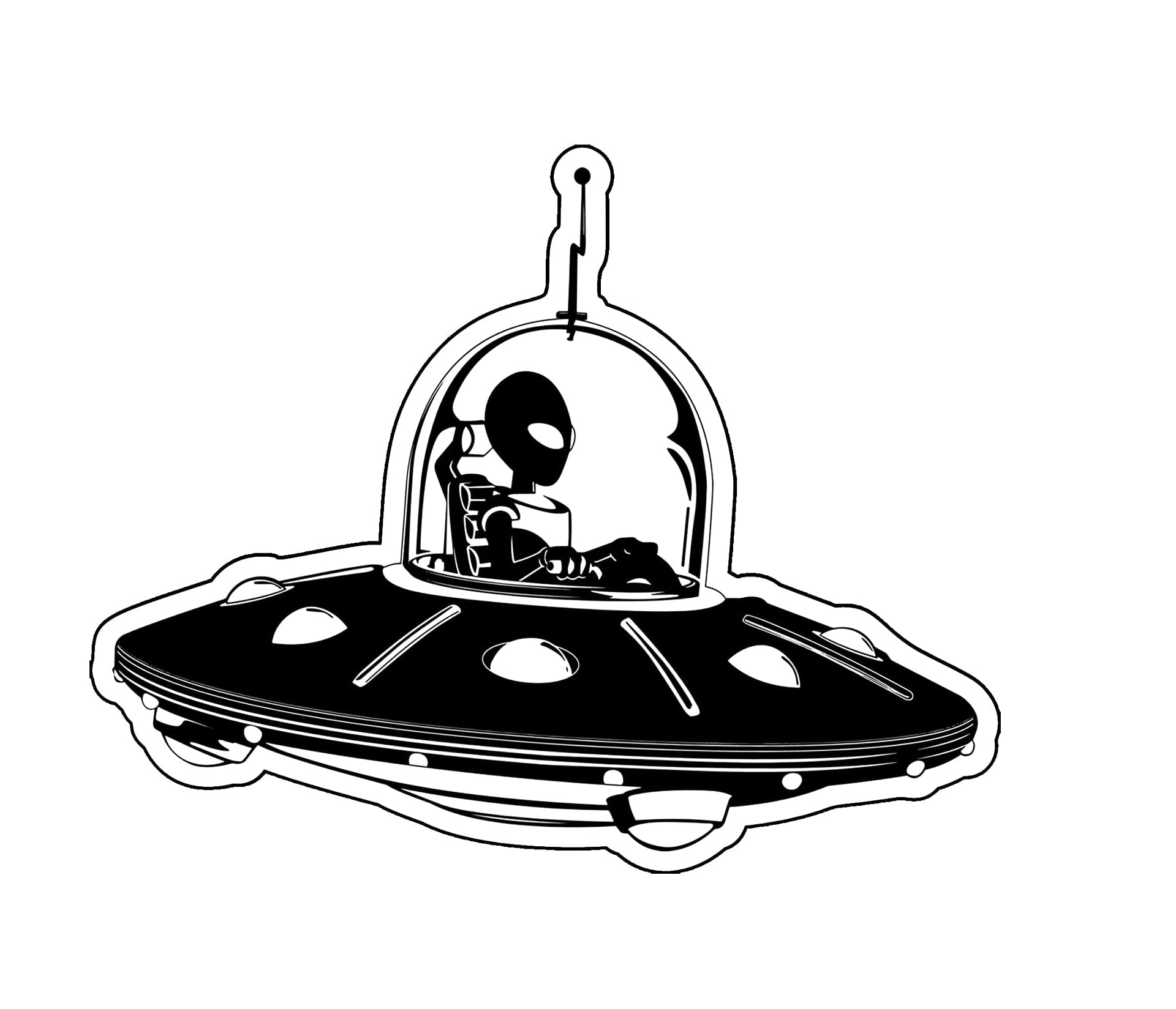 Imán para nevera de Alien UFO ideal para personalizar tu coche de viaje