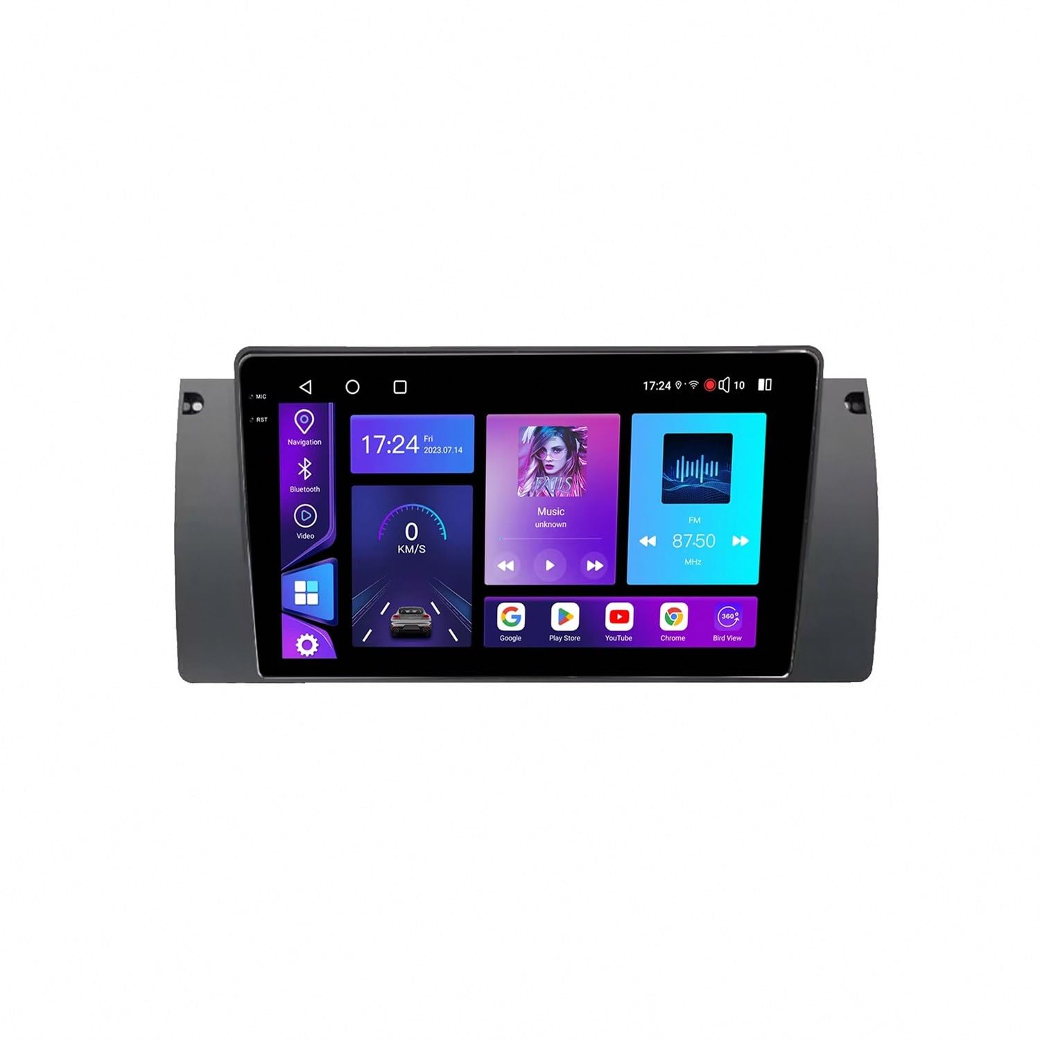 Car Stereo Carplay Radio de Coche para BMW 5 E39 X5 E53 1995-2003 Soporta Bluetooth, Control Volante, USB, WiFi, 4G, Mirror-Link, GPS Navegador/Radio FM, 4 Nuclear 1G+32G