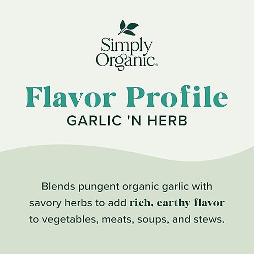 Vista 4 de Simply Organic Ajo 'N Herb, certificado orgánico 3.1 onzas