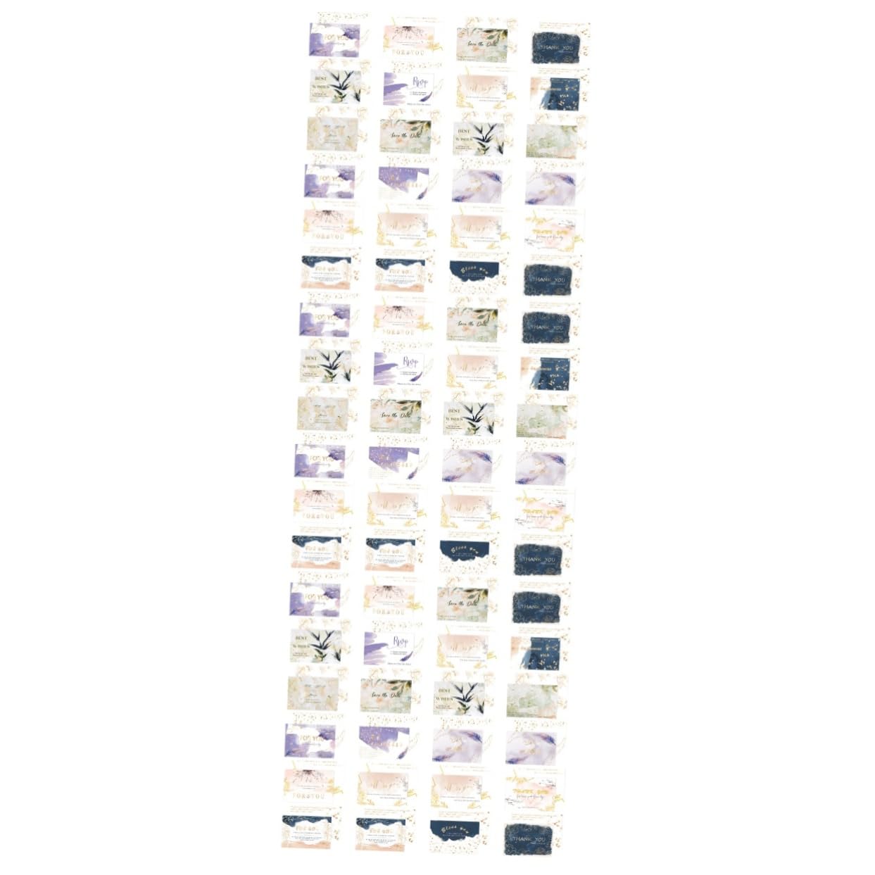 Tofficu 72ensembles Cartes De Vœux Dorées Avec Enveloppes Cartes De Félicitations Pour Anniversaires Mariages Et Festivals Plusieurs styles