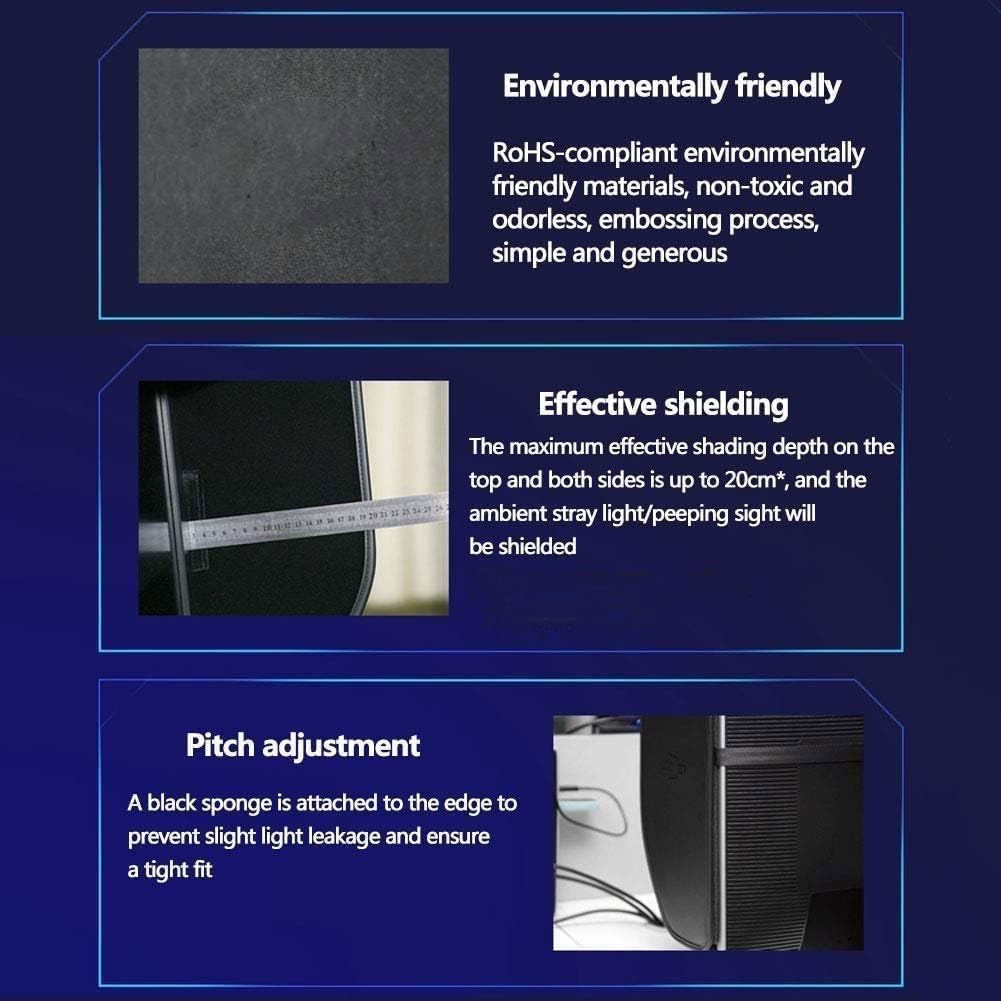 Paraluce Per Schermo Di Computer Desktop Da 32 Pollici, Parasole Per Monitor, Protezione Dai Riflessi Del Sole, Ombreggiatura Per Computer, Che Offre Privacy E Protezione, Per Ufficio E Giochi.