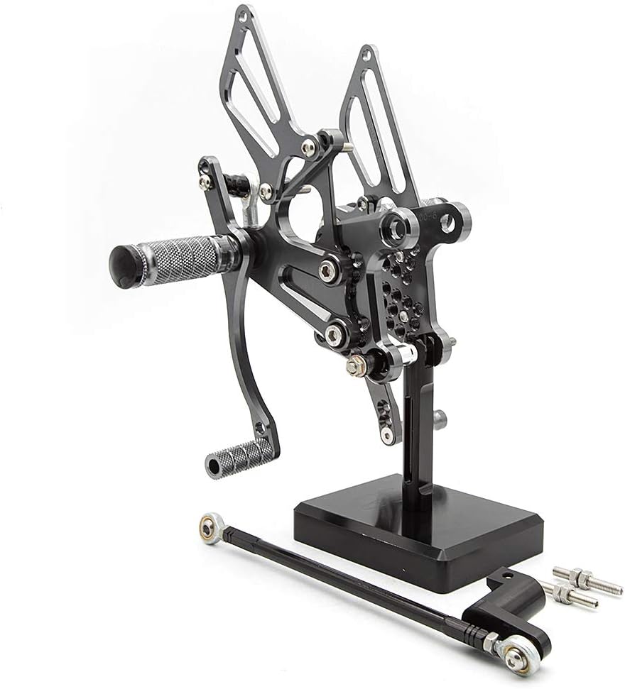 FXCNC CNC Billet Motorcycle Adjustable Rearset Foot Pegs Rear Set Compatible with NSF100 NSR50 2004 2005 2006 2007 2008 2009 2010