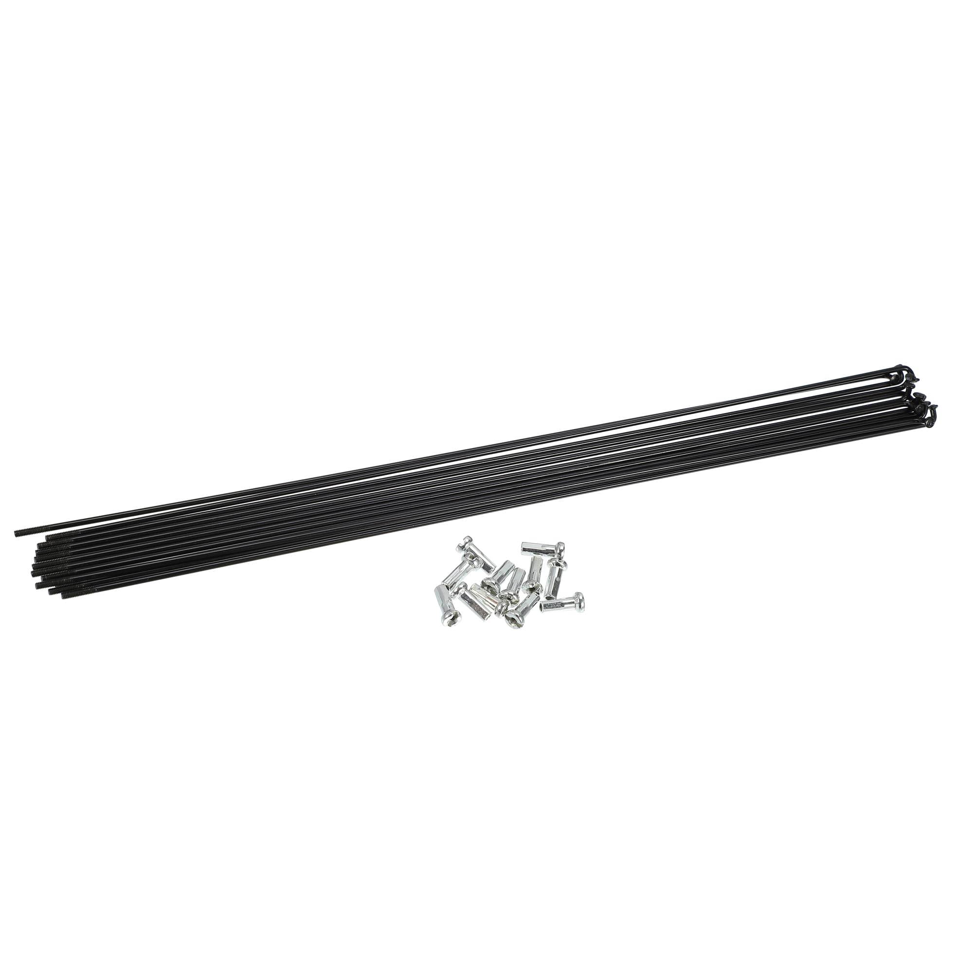 Motoforti Universal Bike Spokes with Nipples, 14G J Bend 295mmx2mm, 12 Pcs, Black