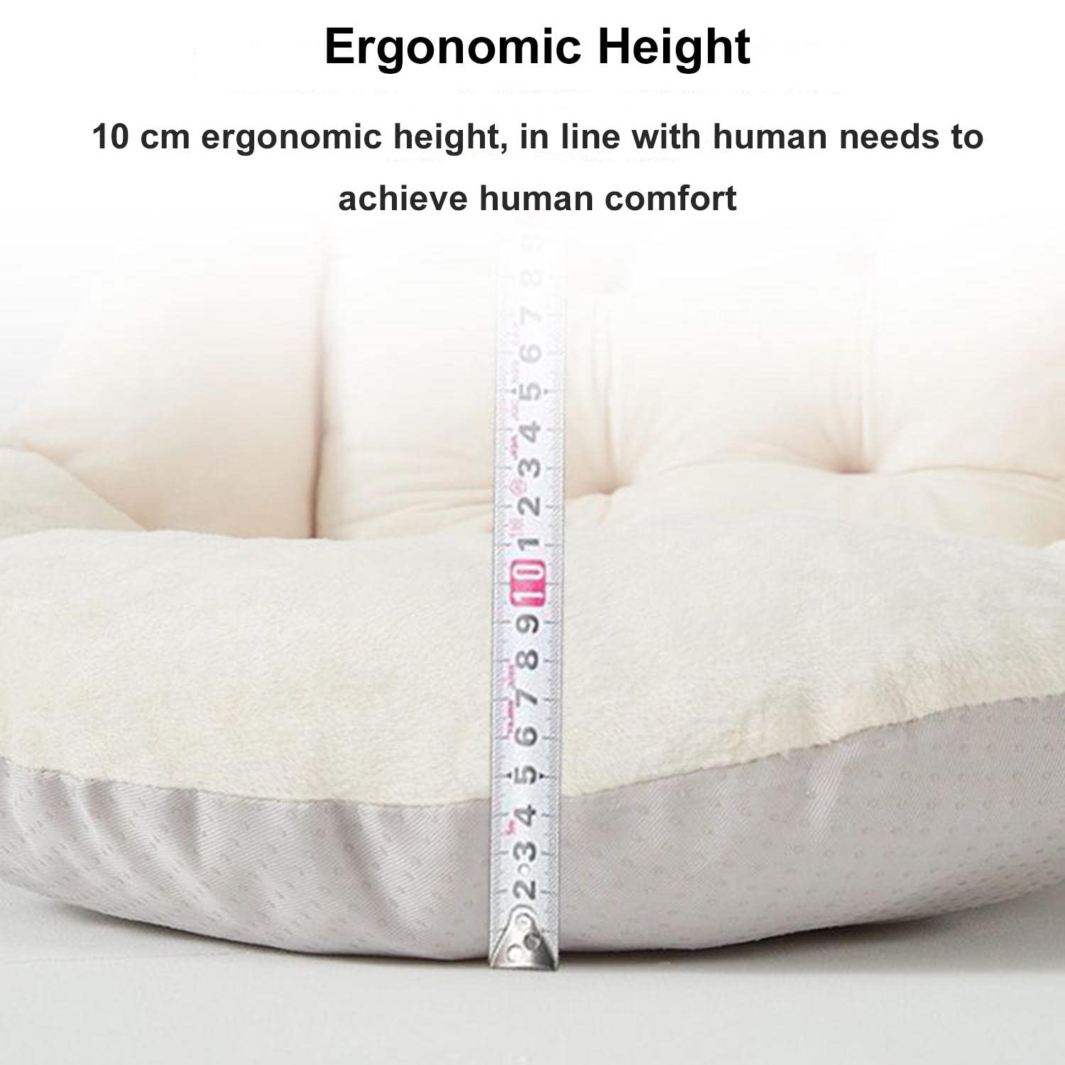 Cuscino ergonomico per sedia da ufficio, schienale antiscivolo e supporto per la testa per sedia, auto, ufficio, patio, design semi chiuso