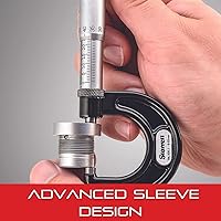 Vista 81 de Starrett 436.1 - Micrómetro exterior, tope trinquete, tuerca de bloqueo, caras de carburo, pulgadas, Negro, 1