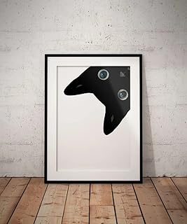 Black Cat Print Wall Art, Cat Print, Cat Lover Gift, Black Cat Portrait Art, Unique Gift, Ideas Home Decor or Gift, Print ...