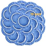 20 pcs Polishing Bonnet Pads (5 to 6 Inches) Buffer Bonnets Microfiber Car Polishing Bonnet Buffer Bonnets Waxers Bonnet Set Car Polisher Pad Bonnet Microfiber Bonnet Polisher Bonnet Buffing Pad Cover