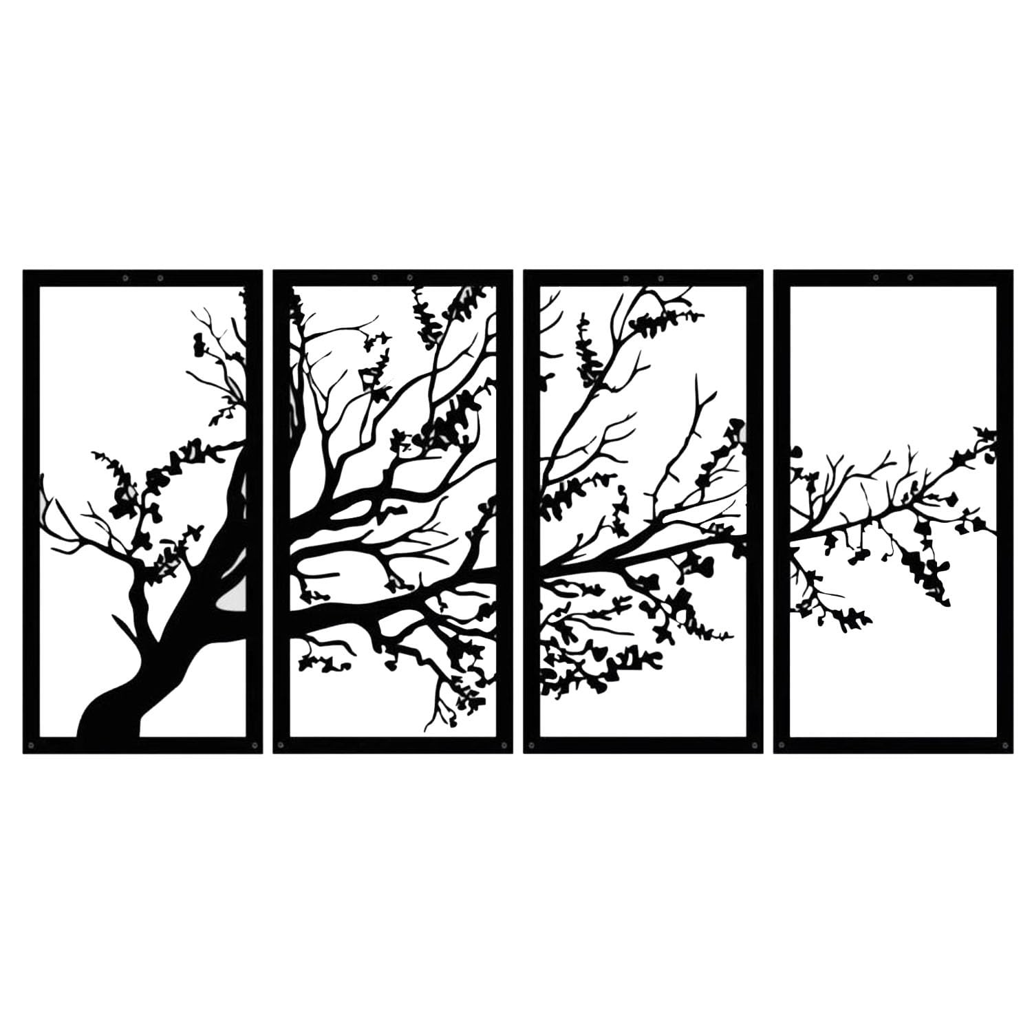Supzldas Metal Tree Wall Art, Nature Wall Decor, Geometric Wall Art, 3D Artwork for Indoor Wall Decorations, Bedroom