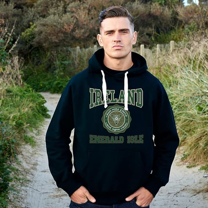 Ireland Mens Isle Navy Long Sleeve Hoodie2