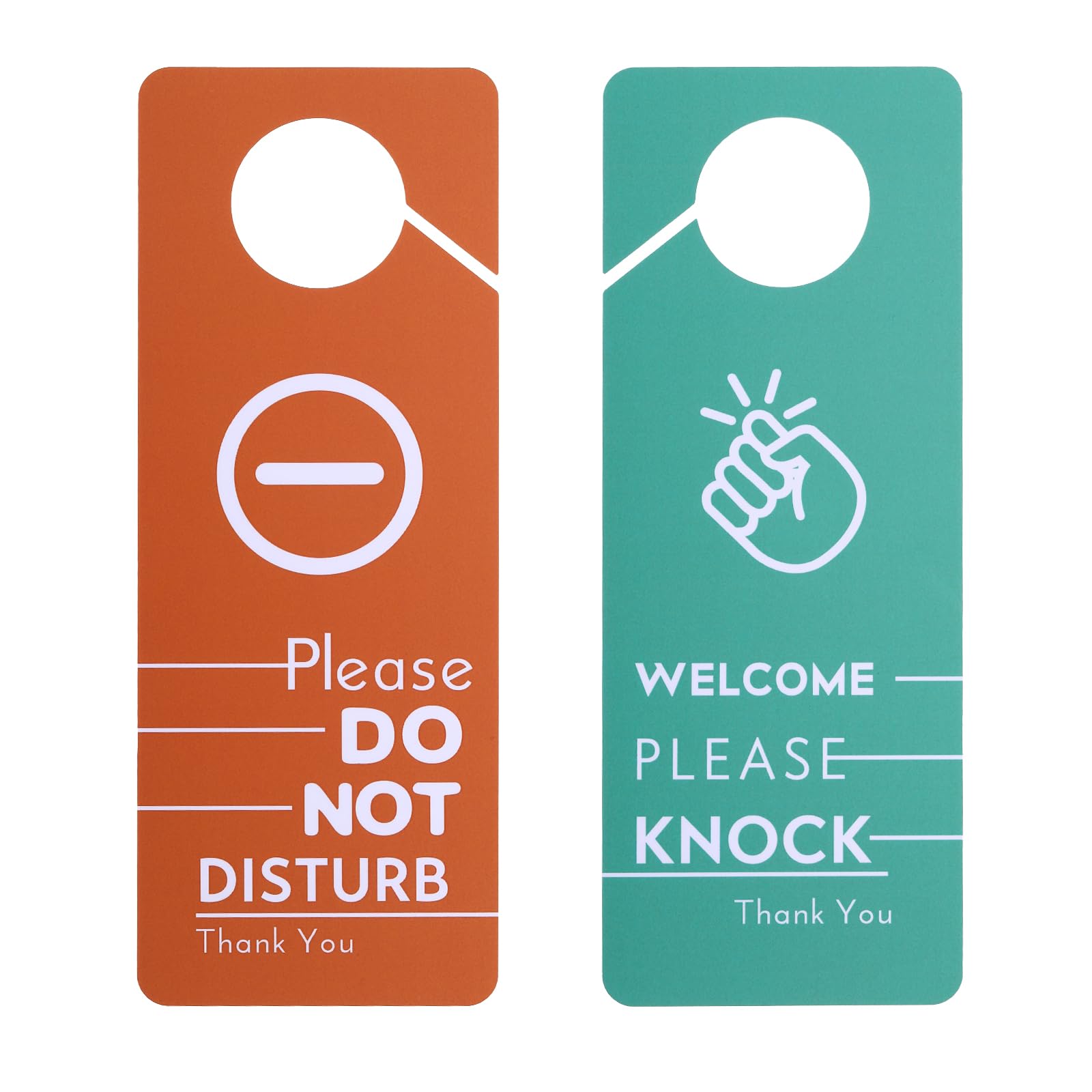 PATIKIL Do Not Disturb Door Hanger Sign, 2 Pcs PVC Double Sided Welcome Please Knock Door Sign Decor for Office Meeting